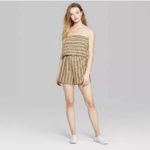 NWT Wild fable golden yellow romper Sz XS